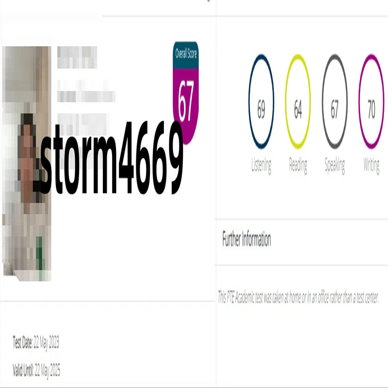 合肥某同学PTE保过出分67