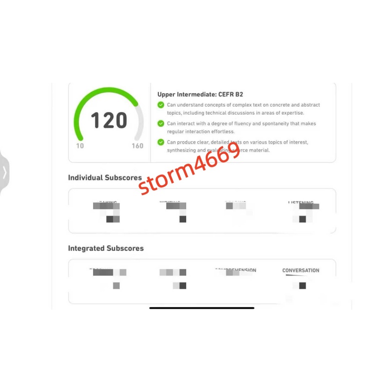 浙江某同学多邻国考试保分出120