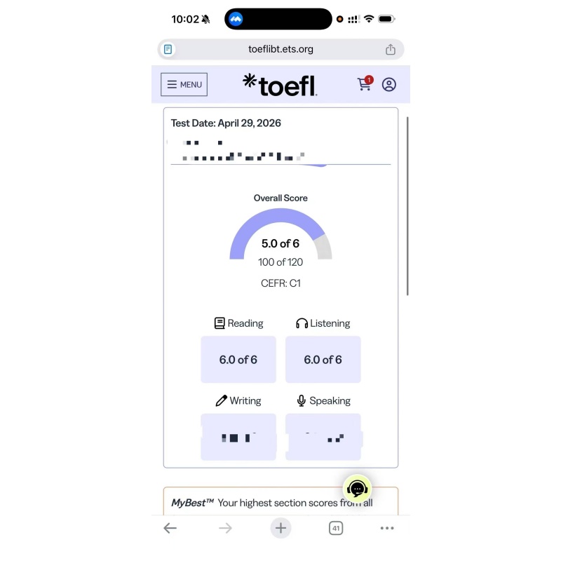 河南某同学托福替考出5分