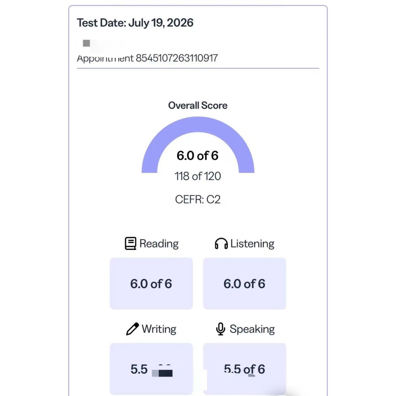北京某同学托福保过出6.0分