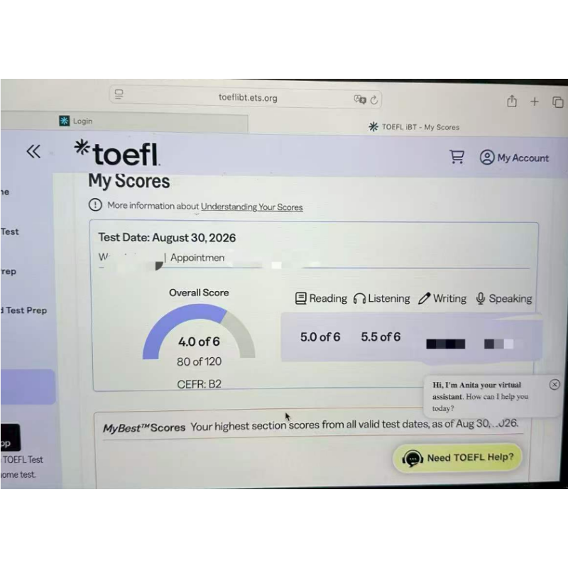 上海某同学托福面授出4.0分